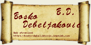 Boško Debeljaković vizit kartica